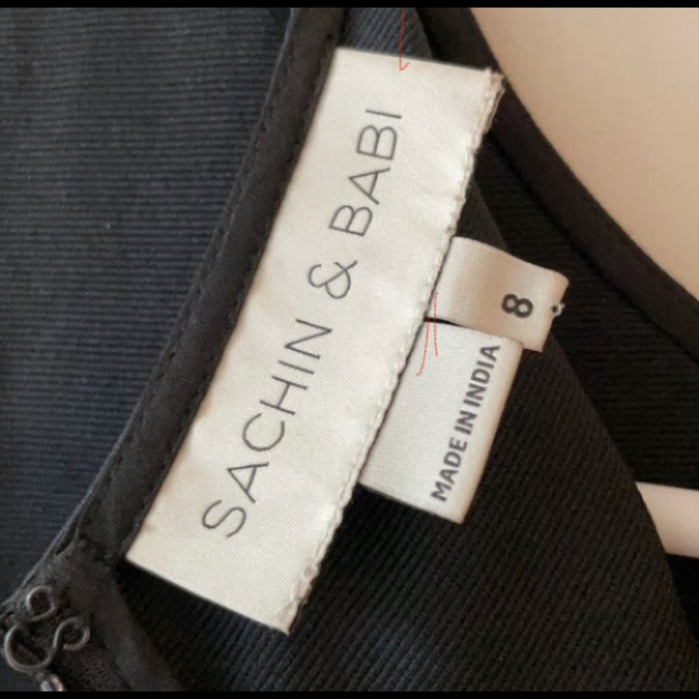 Sachin + Babi Color-Block Tiered Ruffle Midi Gown - image 5